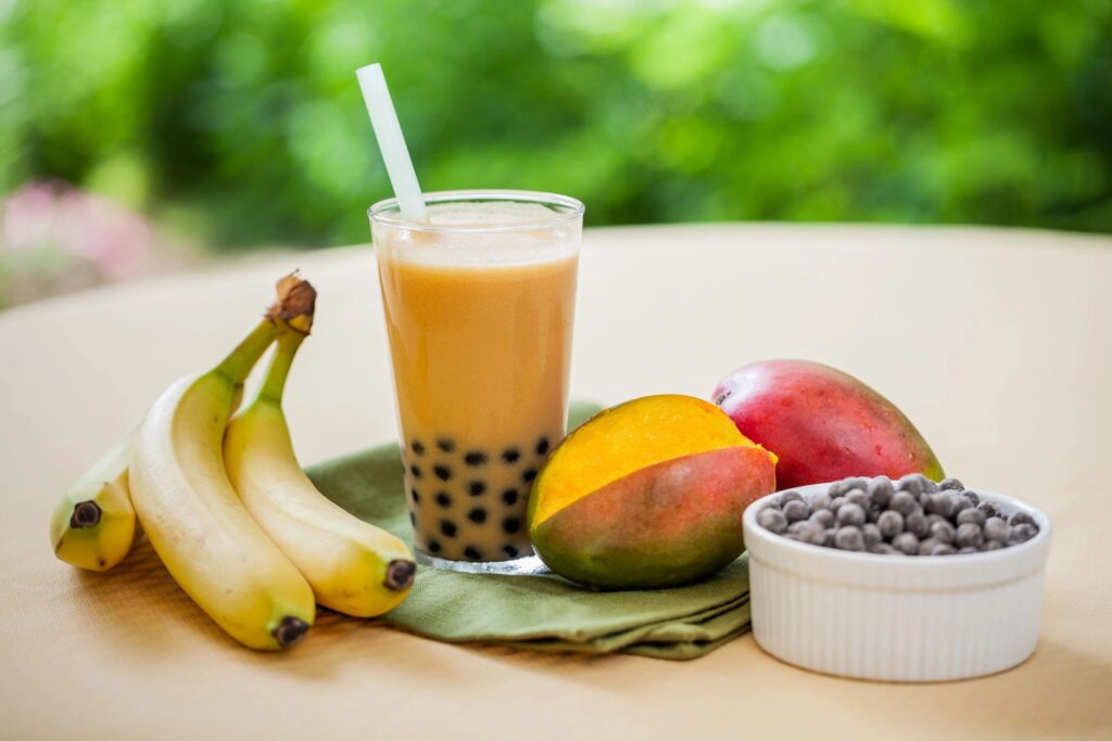 Fruit and smoothie